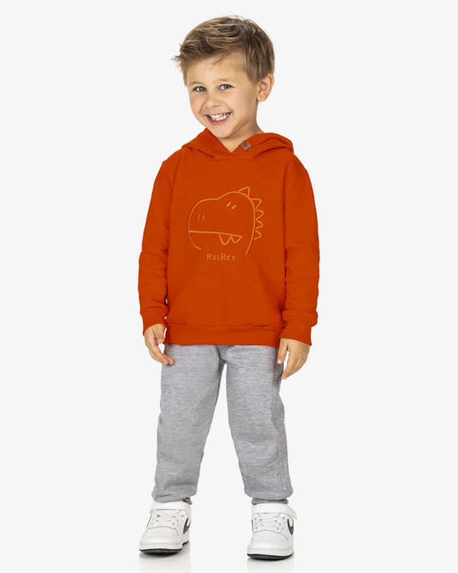 Blusão Infantil Menino em Moletom com Bordado ReiRex - Laranja-5ec4fb2e-000c-4c6c-b917-a21ea8018390