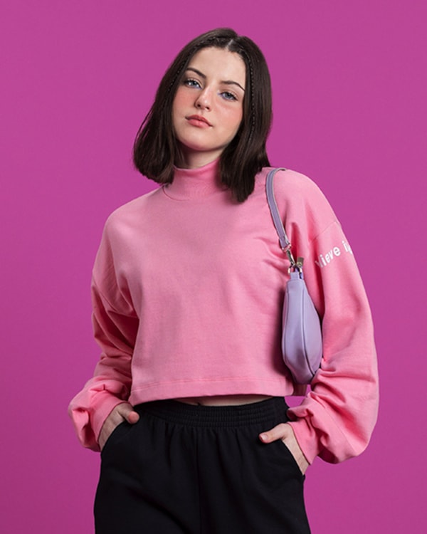 Blusão Juvenil Feminino Based Gola Alta