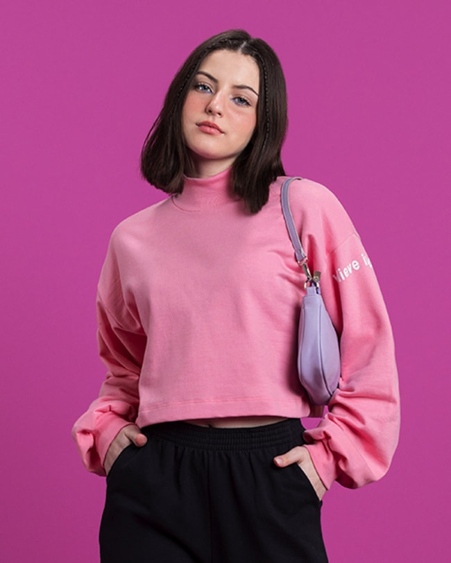 Blusão Juvenil Feminino Based Gola Alta-c8f72e7d-2199-4382-a07a-f0d2279f9c17