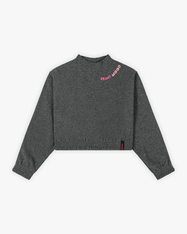 Blusão Juvenil Feminino em Moletom com Bordado - BaseD - Iron