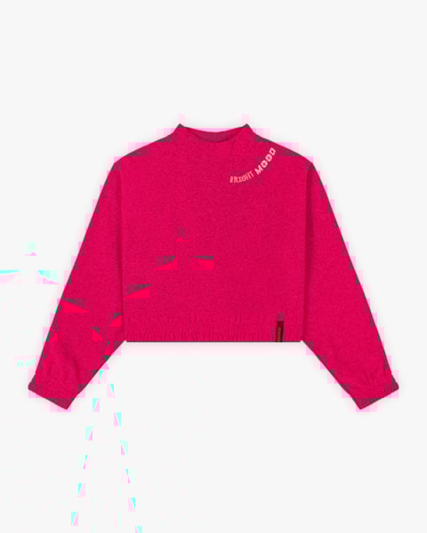 Blusão Juvenil Feminino em Moletom com Bordado - BaseD - Red Apple