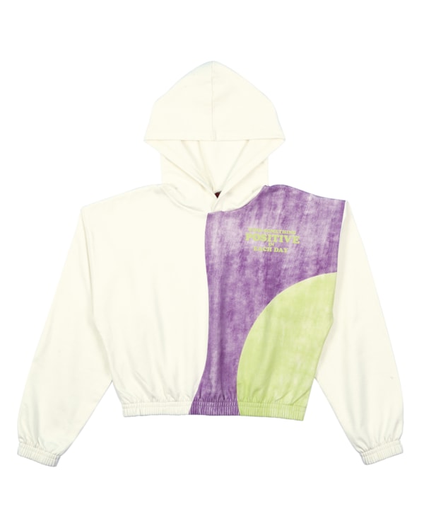 Blusão Juvenil Feminino em Moletom com Capuz BaseD - Natural