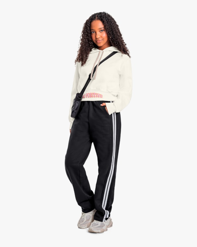 Blusão Juvenil Feminino em Moletom com Capuz - BaseD - Natural-88ca36fa-7c0b-488f-96f3-30d6505faea1