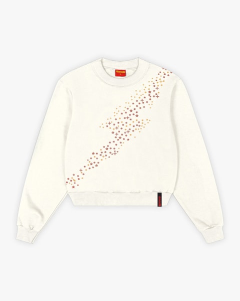 Blusão Juvenil Feminino em Moletom com Estampa de Strass - BaseD - Natural