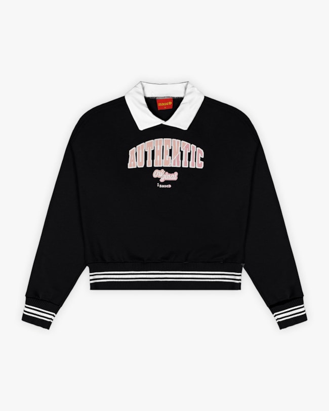 Blusão Juvenil Feminino Estilo Esportivo em Moletom - BaseD - Preto-5983c1ec-c9fe-492b-8f22-77890e58b3a4