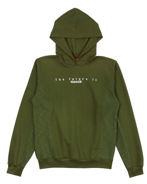 Blusão Juvenil Masculino com Capuz e Estampa BaseD -Oliveira