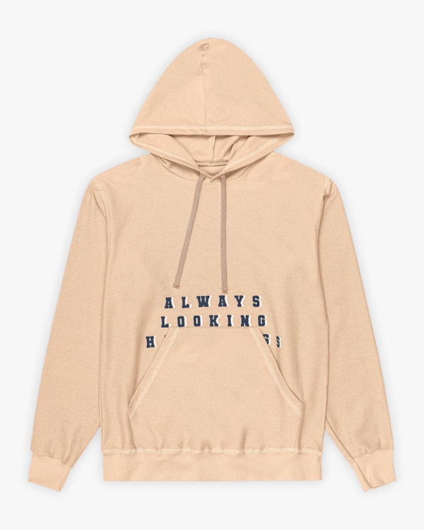 Blusão Juvenil Masculino em Moletinho Sarjado com Capuz - BaseD - Deserto