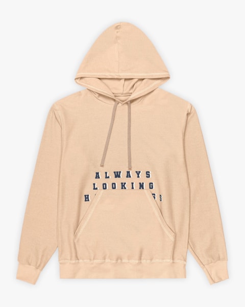 Blusão Juvenil Masculino em Moletinho Sarjado com Capuz - BaseD - Deserto