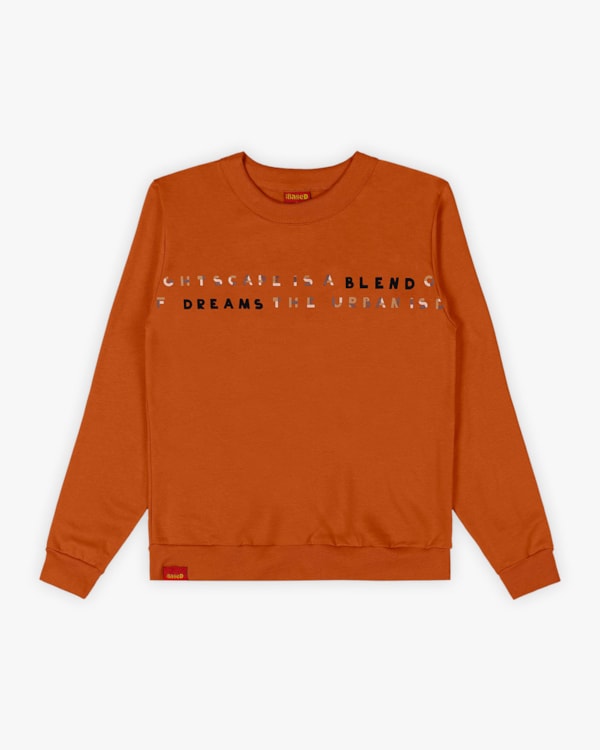 Blusão Juvenil Masculino em Moletom com Estampa Relevo - BaseD - Inca