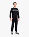 Blusão Juvenil Masculino em Moletom com Estampa Relevo - BaseD - Preto-85bf1298-97b1-4c51-b2dc-20c75ca880ef