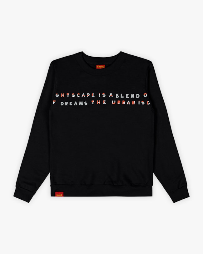 Blusão Juvenil Masculino em Moletom com Estampa Relevo - BaseD - Preto-de2113a1-83e1-4677-ba2e-879ad63fee4c