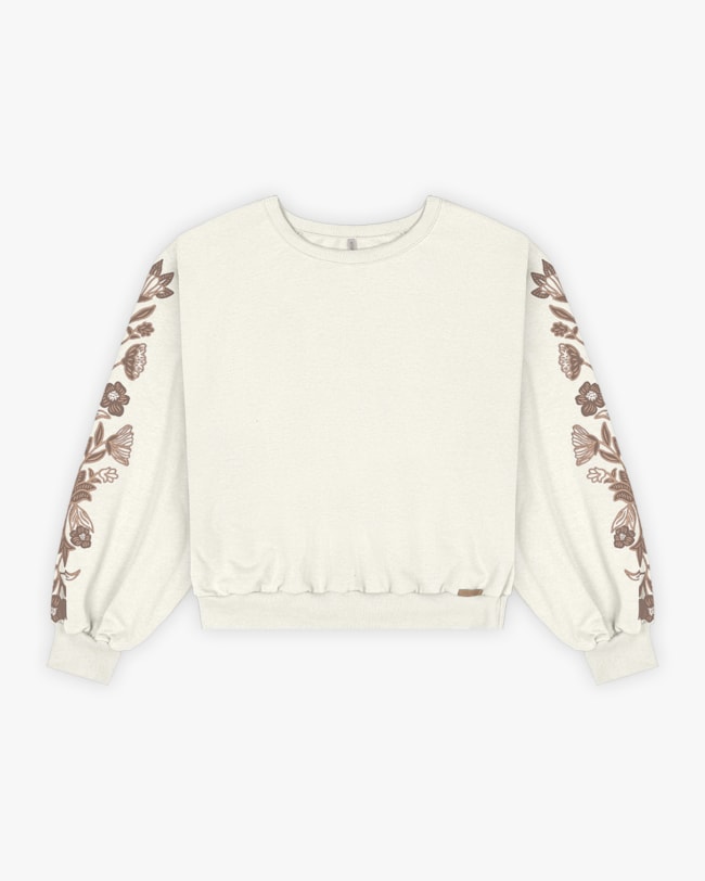 Blusão Moletom com Estampa Relevo Tal Mãe Tal Filha - Cereja Rosa - Natural-247f174c-db78-4f90-a49a-d6dac1a75de3