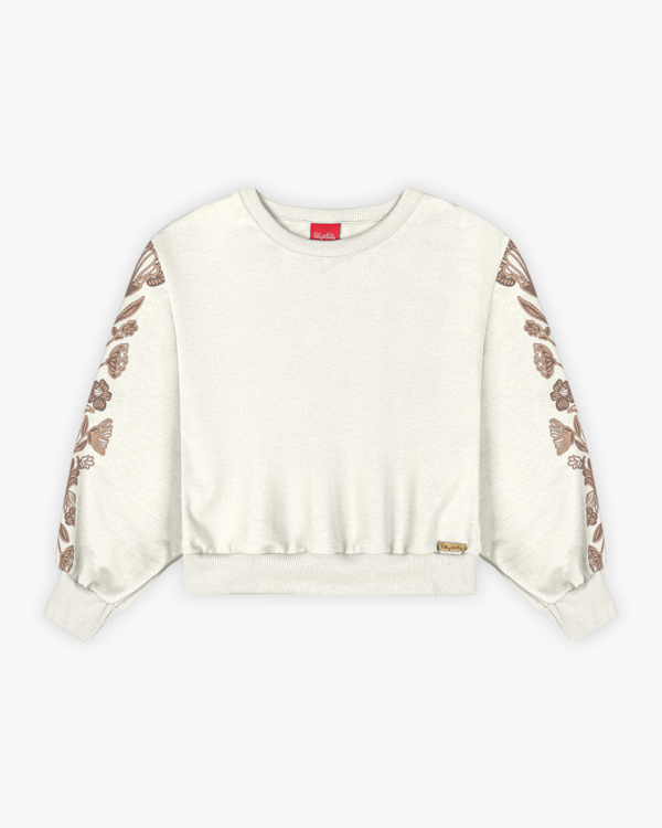 Blusão Moletom Infantil Menina Tal Mãe, Tal Filha - Kely Kety - Natural