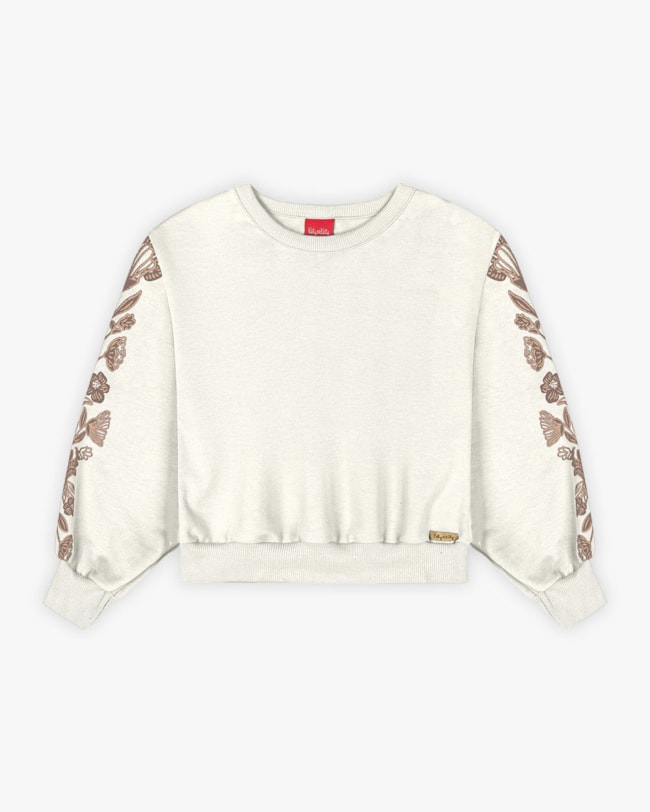 Blusão Moletom Infantil Menina Tal Mãe, Tal Filha - Kely Kety - Natural-19a37cd2-7466-4c42-a32f-fe1c64843194