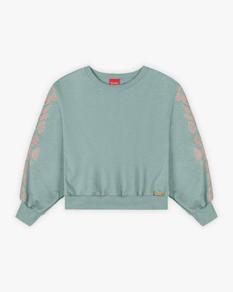 Blusão Moletom Infantil Menina Tal Mãe, Tal Filha - Kely Kety - Verde Bamboo