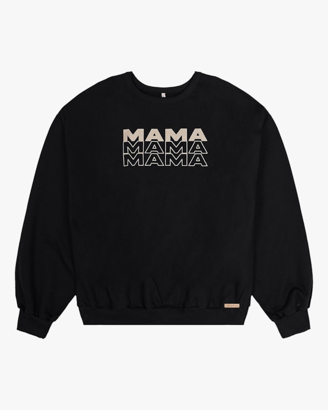 Blusão Plus Size Mãe e Filhos em Moletom Cereja Rosa Preto-7f670539-7989-4736-81fd-8a0d1f05a668