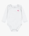 Body Básico Bebê Menina com Manga Longa em Cotton - Kely Kety - Branco-8eb547bd-9692-4a14-a379-9959ce988803