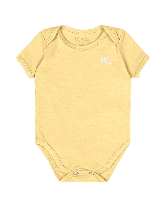 Body Básico Bebê Menina Kely Kety - MANTEIGA-17e42cb6-5891-478b-8a71-25e04a7091b4
