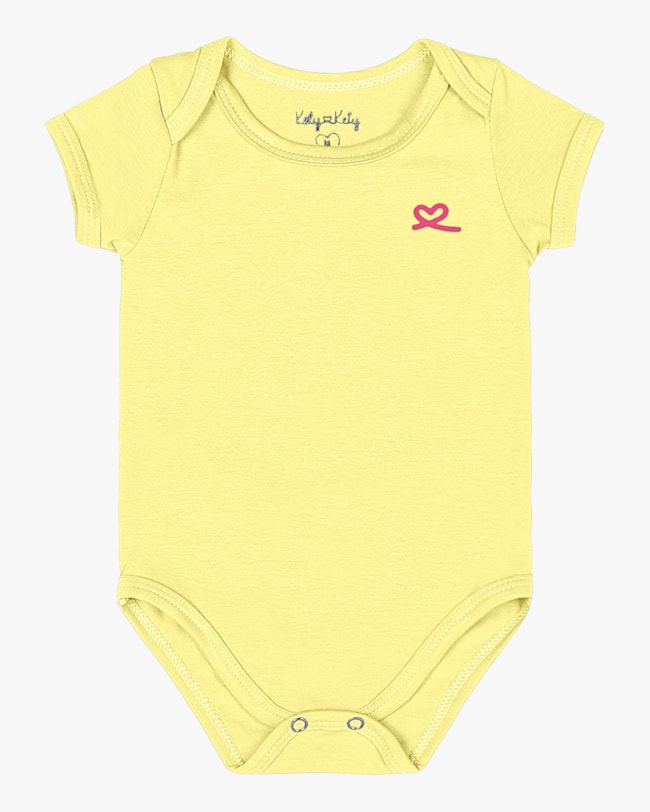 Body Básico Bebê Menina Manga Curta - Kely Kety - Pinacolada-154f94d0-1904-4cc5-be2d-7906d03fa85a