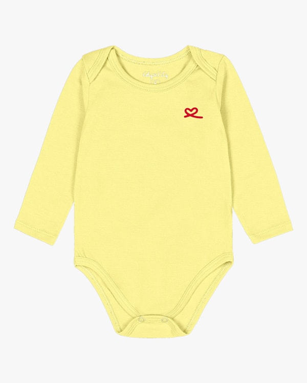 Body Básico Bebê Menina Manga Longa - Kely Kety - Pinacolada