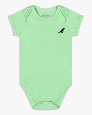 Body Básico Bebê Menino Manga Curta em Cotton - ReiRex - Sorvete de Menta
