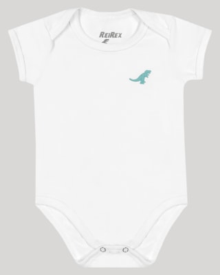 Body Básico Bebê Menino Manga Curta - ReiRex - Branco