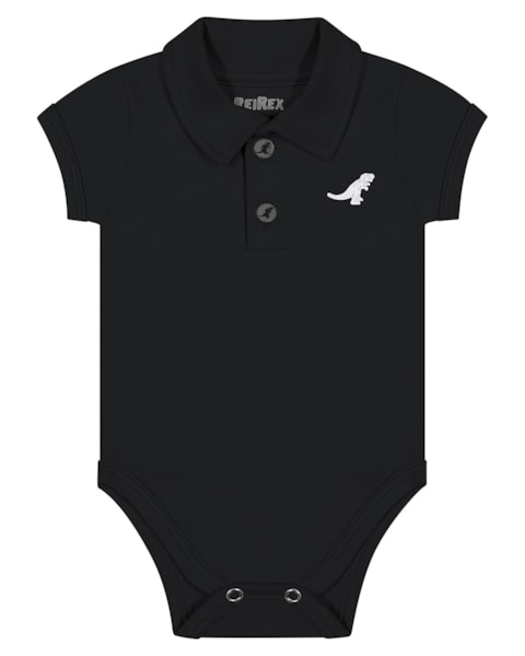 Body Bebê Básico Gola Polo Menino ReiRex