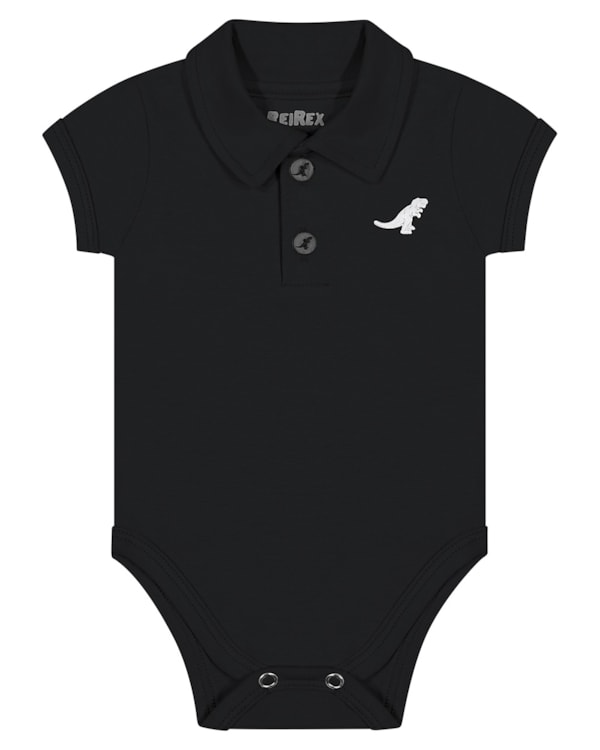 Body Bebê Básico Gola Polo Menino ReiRex