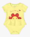 Body Bebê Menina em Meia Malha com Babado - Kely Kety - Amarelo-aa755d95-711c-4ee9-a897-1a2157e96755