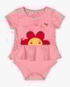 Body Bebê Menina em Meia Malha com Babado - Kely Kety - Rosa-426110b0-a1bc-4e46-85aa-442009836ba3