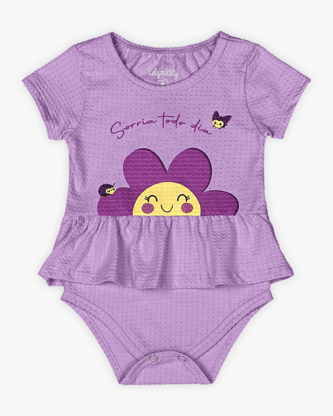 Body Bebê Menina em Meia Malha com Babado - Kely Kety - Roxo G-7f737429-eb7a-4bc8-82b5-eed603b9e776
