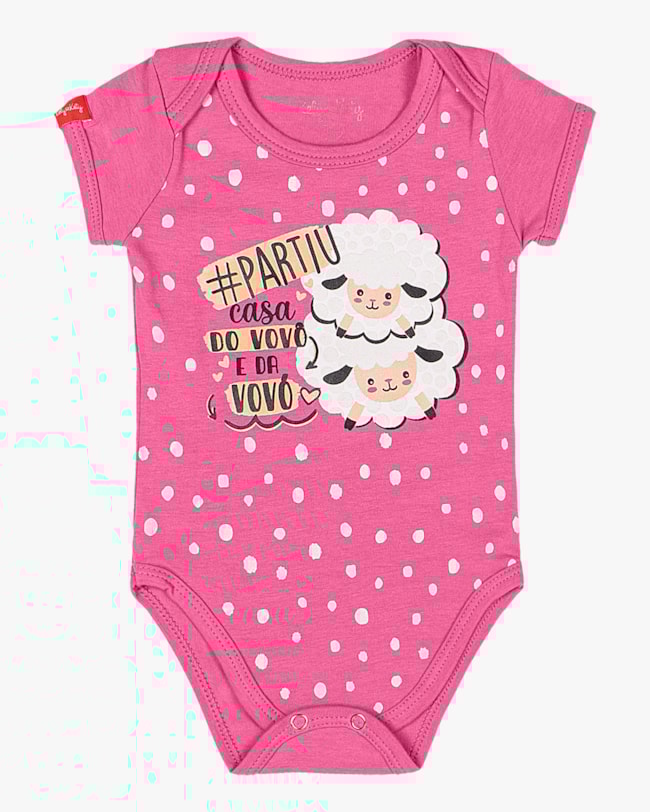 Body Bebê Menina Estampado Kely Kety Laranja Neon-4b7e96b6-84ca-4cad-8af5-d57ffcaadeb7