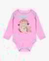 Body Bebê Menina Manga Longa com Estampa e Pompom - Kely Kety - Rosa-e27e9c60-f0f9-42b9-be3f-0da40c10e3b4