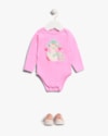 Body Bebê Menina Manga Longa com Estampa e Pompom - Kely Kety - Rosa-da7a1e5f-8f11-4d3e-a732-79a24ca6c904