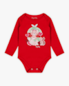 Body Bebê Menina Manga Longa com Estampa e Pompom - Kely Kety - Vermelho-836a8ffe-14ed-48fb-a112-fa51b2dc36b5