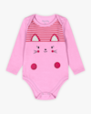 Body Bebê Menina Manga Longa Estampa Coelhinho - Kely Kety - Rosa-a912deaa-f045-427a-96ae-eaa387474ea0