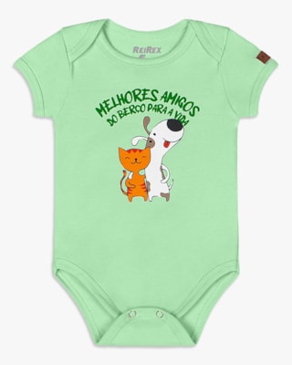 Body Bebê Menino com Estampa Dino - ReiRex - Soverte de Menta