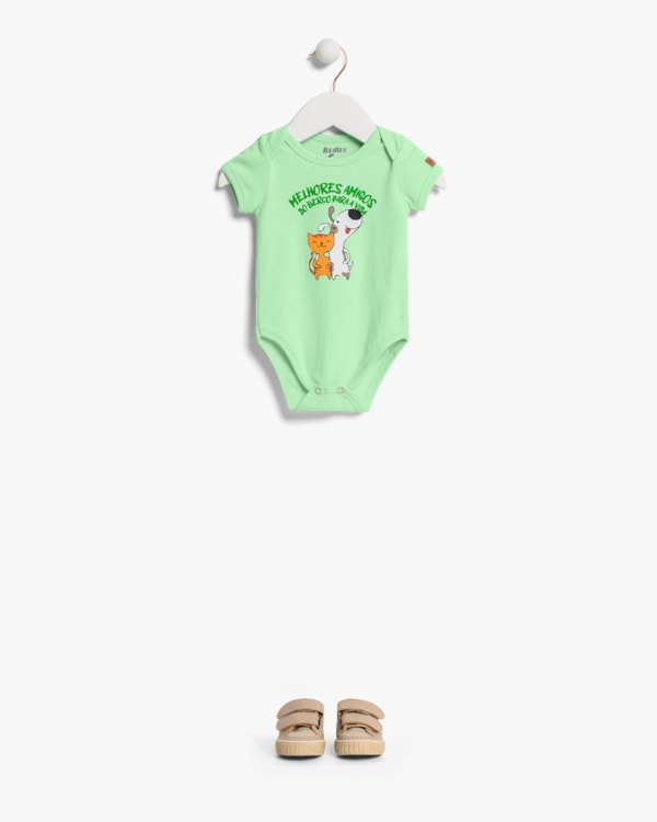 Body Bebê Menino com Estampa Dino - ReiRex - Soverte de Menta