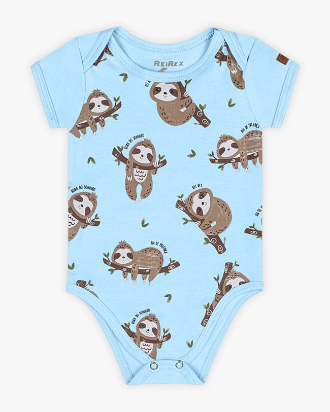Body Bebê Menino com Estampa Divertida - ReiRex - Azul-d84ebe0f-a341-4b7d-80f6-361ffbab9e55