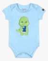 Body Bebê Menino com Estampa Divertida - ReiRex - Azul Soft-298439dc-3f29-4eff-a520-ed8da2cce83c