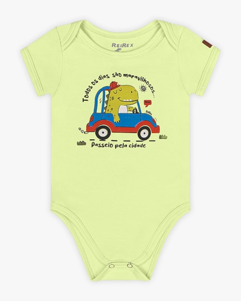 Body Bebê Menino com Estampa Divertida - ReiRex - Matcha