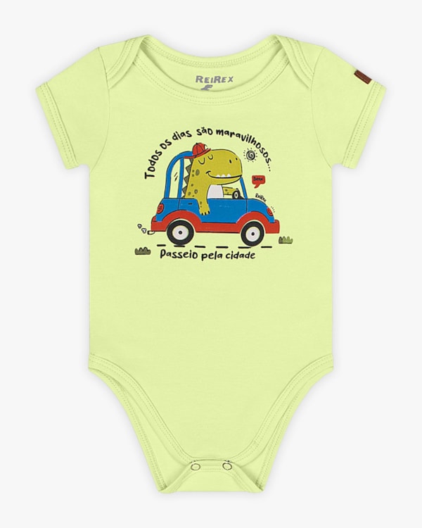 Body Bebê Menino com Estampa Divertida - ReiRex - Matcha