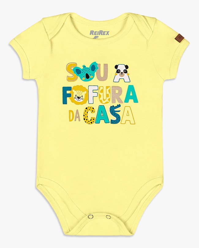 Body Bebê Menino com Estampa Divertida - ReiRex - Pinacolada Pinacolada-a1b00102-6bee-4b4d-875b-2e46af99ba7d