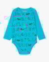 Body Bebê Menino com Manga Longa Estampa Cachorrinho - ReiRex - Azul-244da41e-990b-4d38-9e2f-e49cf767eee0