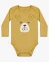 Body Bebê Menino Manga Longa com Estampa Relevo ReiRex- Amarelo-fd6e55e4-0fb4-4ad3-bf67-5ac6ec130c9c