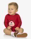 Body Bebê Menino Manga Longa com Estampa Relevo ReiRex- Vermelho-1c122a31-7592-4948-ad8d-6498649eae31