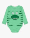 Body Bebê Menino Manga Longa Estampa Dinossauro - ReiRex - Verde-bd60d4e6-84e7-4f76-ba7e-edf9b2b4733e
