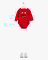 Body Bebê Menino Manga Longa Estampa Dinossauro - ReiRex - Vermelho-b1b770ba-cbb9-4fc1-9a82-46d2304a4a9c