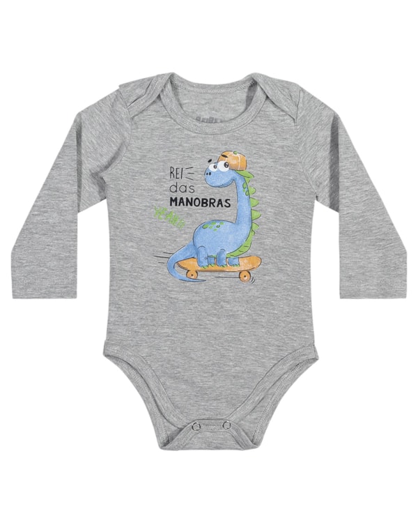 Body Cotton Bebê Menino ReiRex Frases