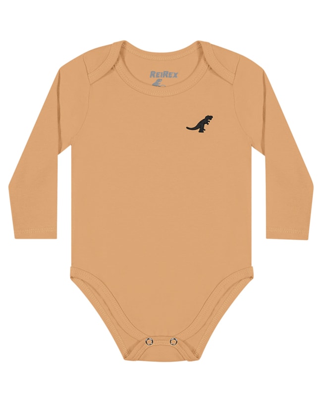 Body Mangas Longas Bebê Menino ReiRex Básico-b1172896-535f-4316-9684-13b28343585d
